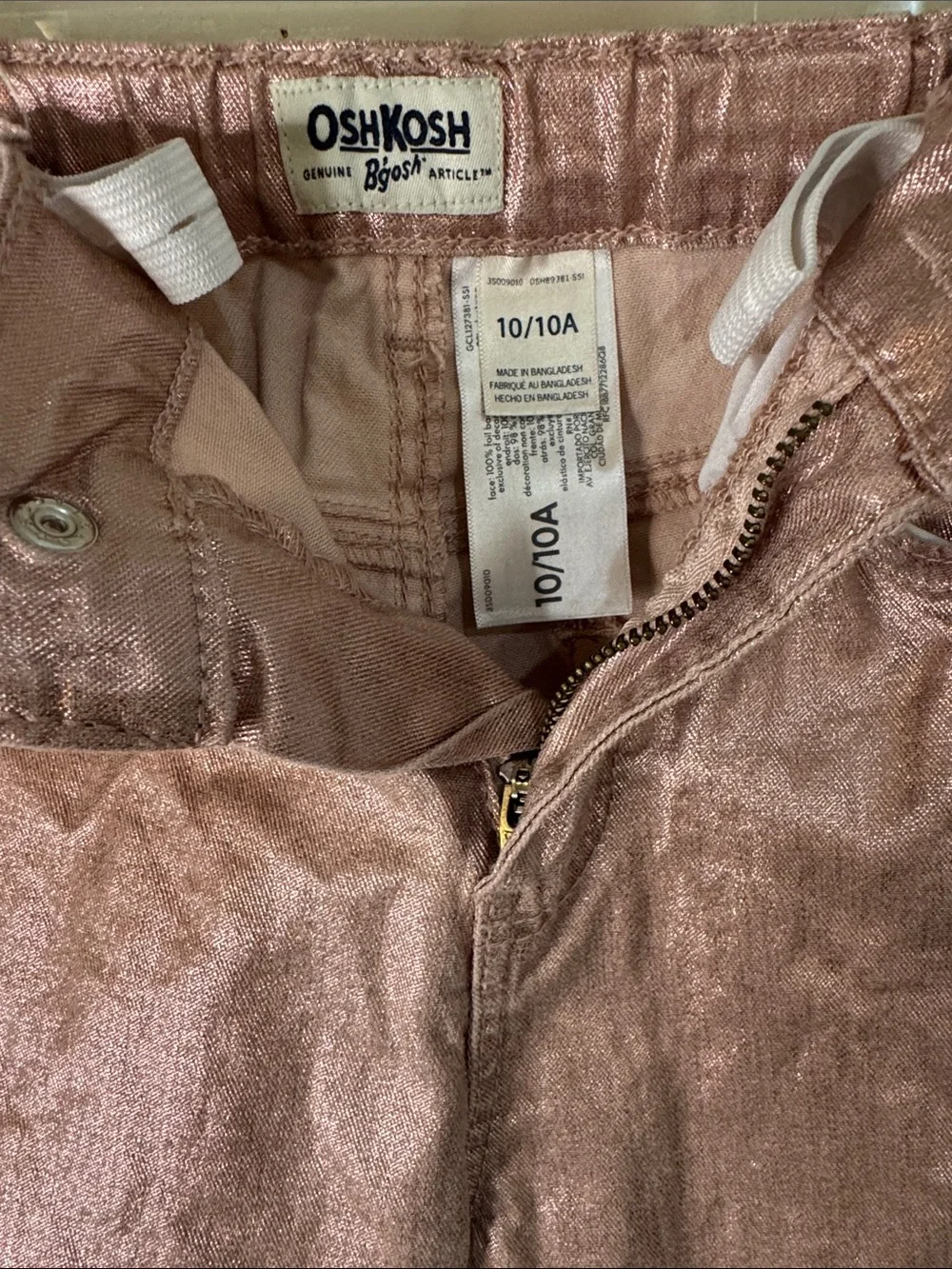 OshKosh B'gosh Metallic Rose Pants